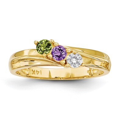3 Stone Mother&#39;s Ring 14k Yellow Gold Genuine XMR10/3GY, MPN: XMR10_3, 191101537912