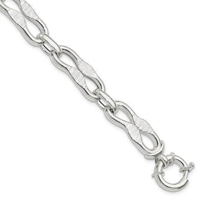 Fancy Link Bracelet Sterling Silver Polished QG5851-8, MPN: QG5851-8,