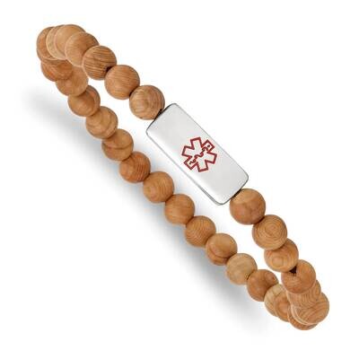 Enl Medical Id Taxus Chinensis Wood Bracelet Stainless Steel Polished SRB2810, MPN: SRB2810, 191101…