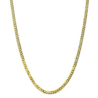 4.75mm Flat Beveled Curb Chain 28 Inch 10k Gold 10FBU120-28, MPN: 10FBU120-28, 191101727733