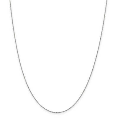 1mm Rhodium-Plated Cable Chain 30 Inch Sterling Silver QPE63R-30, MPN: QPE63R-30, 886774389141