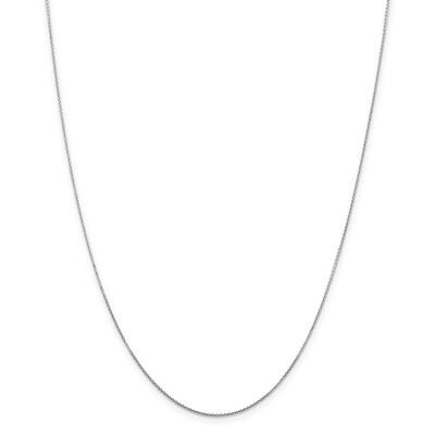 16 Inch 0.80mm Diamond -cut Cable Chain 10k White Gold 10PE196-16, MPN: 10PE196-16, 191101599026