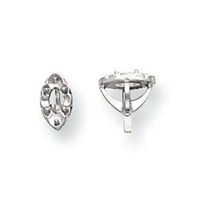 Illusion 4-Prong Miracle Marquise with Peg .03ct. Setting 14k White Gold WG288, MPN: WG288,