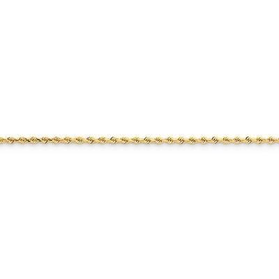 2mm Diamond-cut Rope with Lobster Clasp Chain 18 Inch 14k Gold 016L-18, MPN: 016L-18, 883957080420