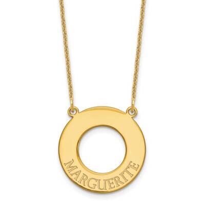 Open Circle with 1 Name Necklace 14k Gold XNA761Y, MPN: XNA761Y,