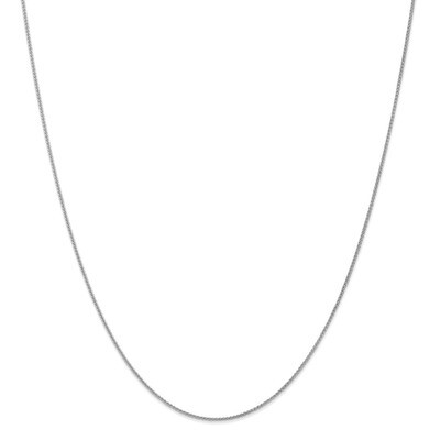 18 Inch 1mm Spiga Pendant Chain 14k white Gold PEN159L-18, MPN: PEN159L-18, 191101359194