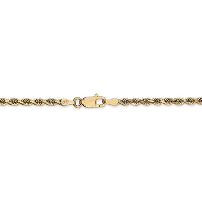 26 Inch 2.75mm Diamond-cut Quadruple Rope Chain 14k Yellow Gold QTR021-26, MPN: QTR021-26, 88395783…