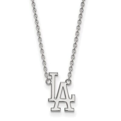 Los Angeles Dodgers Large Pendant with Chain Necklace 14k White Gold 4W009DOD-18, MPN: 4W009DOD-18,…