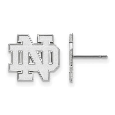 University of Notre Dame Small Post Earrings 10k White Gold 1W009UND, MPN: 1W009UND, 191101130328