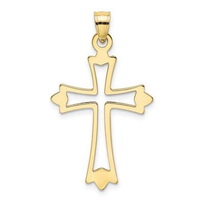 Cut-Out Cross Charm 10k Gold Polished 10K8482, MPN: 10K8482,