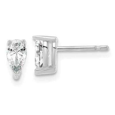 5.85X3.0mm Pear Lab Grown Diamond Si1/Si2, G H I, Stud Earrings 14k White Gold EM8797-066-WLG, MPN:…