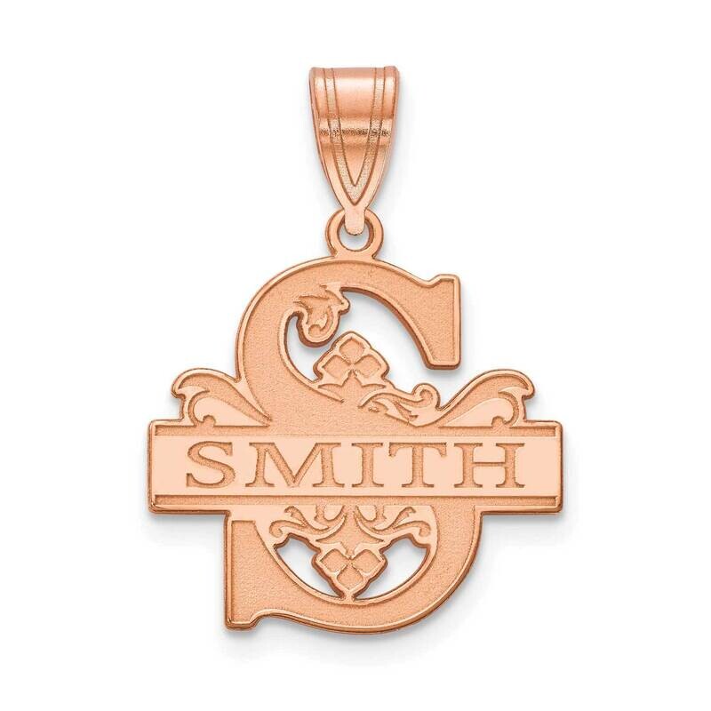 Filigree Letter and Family Name Pendant 14k Rose Gold XNA897R, MPN: XNA897R,