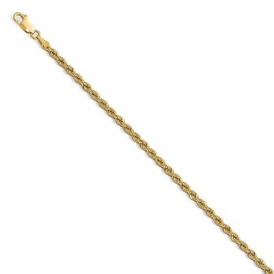 Leslie&#39;s 2.75mm Handmade Regular Rope Chain 7 Inch 14k Gold HB-7228-7, MPN: 7228-7, 191101849824