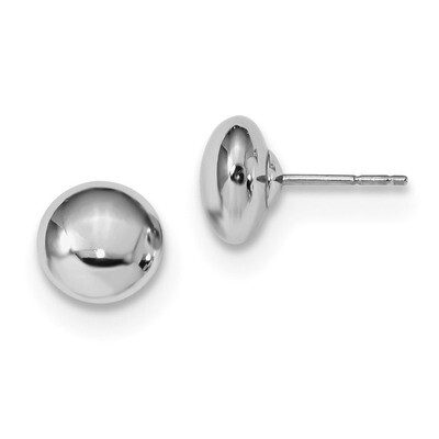 Polished Button Post Earrings 14k white Gold YE1818W, MPN: YE1818W, 191101146107