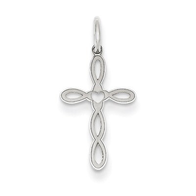 Laser Designed Cross Pendant 14k White Gold XR956, MPN: XR956, 886774133058