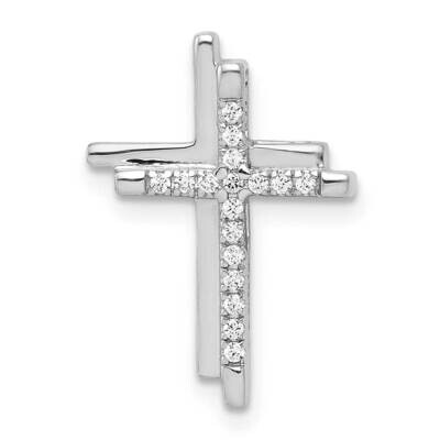 1/10Ct. Diamond Double Cross Chain Slide 14k White Gold PM4060-009-WA, MPN: PM4060-009-WA, 88395729…