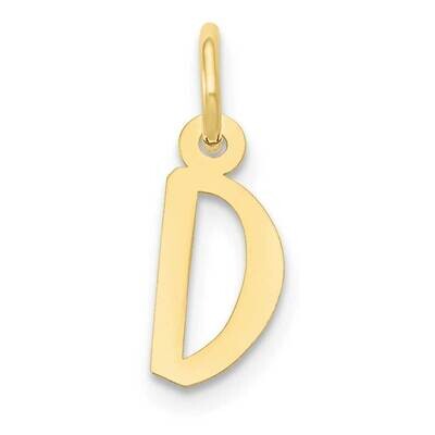 Slanted Block Initial D Charm 10k Gold Small 10YC644D, MPN: 10YC644D,