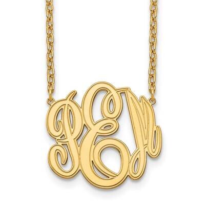 Etched Monogram Necklace 10k Gold 10XNA889Y, MPN: 10XNA889Y, 196904158401