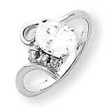 8x6mm Oval Cubic ZirconiDiamond Ring 14k White Gold Y2217CZ_AA, MPN: Y2217CZ_AA, 883957558240