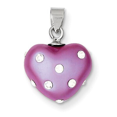 Stellux Crystal Heart Pendant Sterling Silver Rhodium-plated QP2514, MPN: QP2514, 883957577678