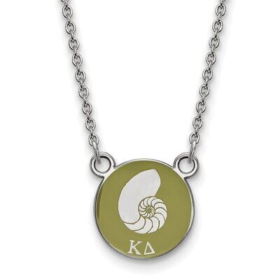 Kappa Delta Extra Small Enameled Pendant with 18 Inch Chain Sterling Silver SS042KD-18, MPN: SS042K…
