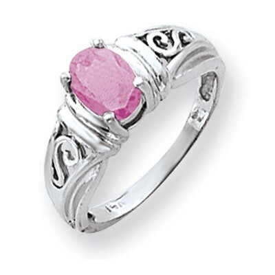 Pink Tourmaline Ring 14k white Gold 7x5mm Oval Y4686PT, MPN: Y4686PT, 883957591766