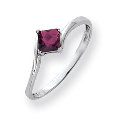 Rhodolite Garnet Ring 14k white Gold 4mm Princess Cut Y4785RG, MPN: Y4785RG, 883957667355