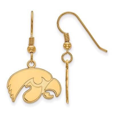 University of Iowa Small Dangle Earring Wire Gold-plated Silver GP007UIA, MPN: GP007UIA, 8867749060…