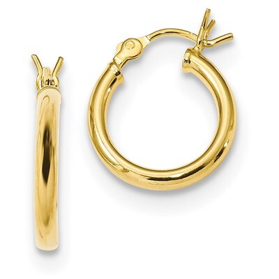 Hoop Earrings Sterling Silver Gold-Tone Polished QE13138, MPN: QE13138, 191101234811