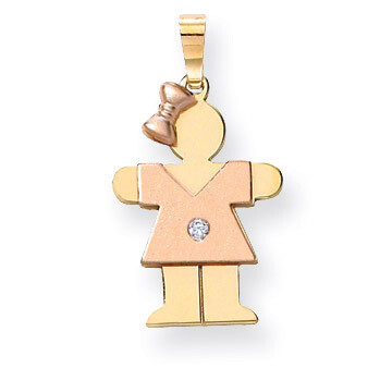 Diamond Kid Pendant 14k Two-tone Gold XK497AA, MPN: XK497AA, 883957117584