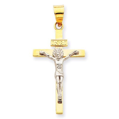 INRI Crucifix Pendant 14k Two-Tone Gold D3668, MPN: D3668, 886774618593