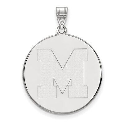 University of Memphis Extra Large Disc Pendant Sterling Silver SS042UMP, MPN: SS042UMP, 886774711096