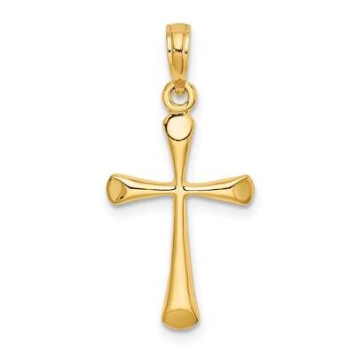 Beveled Tip Cross Charm 14k Gold Polished K8600, MPN: K8600, 637218095490