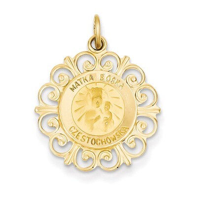 Matka Boska Medal Charm 14k Gold XR656, MPN: XR656, 883957524085