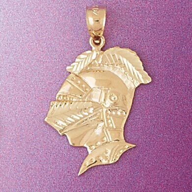 Dazzlers Jewelry Roman Fighter Pendant Necklace Charm Bracelet in Yellow, White or Rose Gold 4817, …