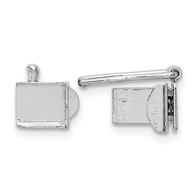 Folded Tongue and Box Clasp 14k White Gold WG1840, MPN: WG1840,