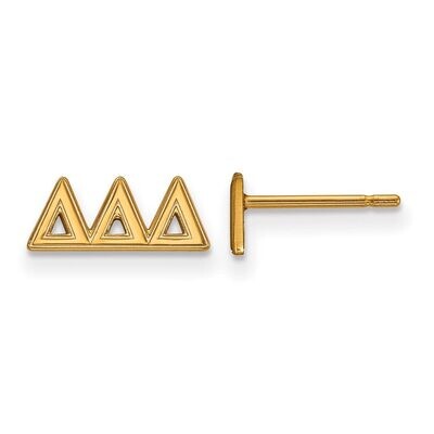 Delta Delta Delta Extra Small Post Earrings Gold-plated Silver GP005DDD, MPN: GP005DDD, 886774900353