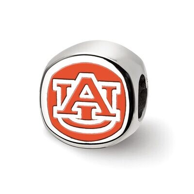 Auburn University Interlocking AU Primary Cushion Shaped Double Logo Pendant Bea Sterling Silver SS…