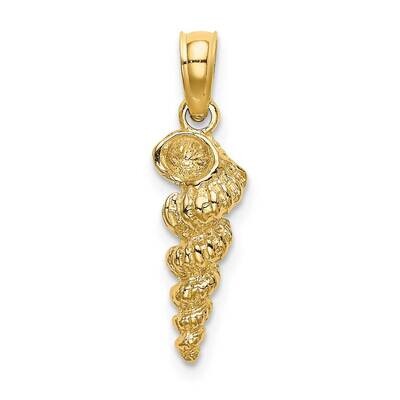 Mini Common Wentletrap Shell Charm 14k Gold 3-D K8144, MPN: K8144, 637218069521