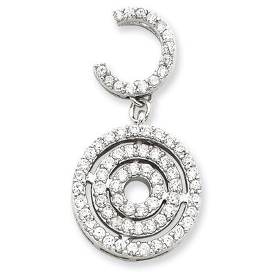 CZ Chain Slide Pendant Sterling Silver QP1425