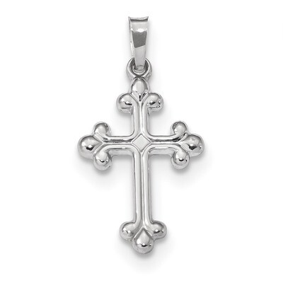 Polished Budded Cross Pendant 14k white Gold XR1601, MPN: XR1601, 883957957708