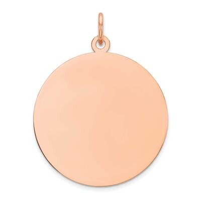 Plain .011 Gauge Circular Engravable Disc Charm 14k Rose Gold XRM138/11, MPN: XRM138/11,