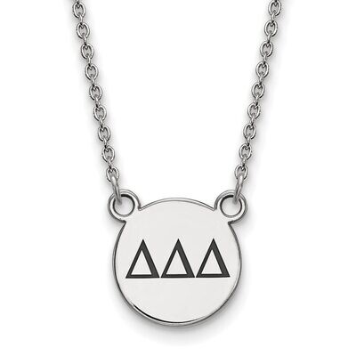Delta Delta Delta Extra Small Enameled Pendant with 18 Inch Chain Sterling Silver SS016DDD-18, MPN:…