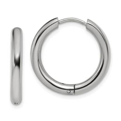 3mm Hinged Hoop Earrings Stainless Steel Polished SRE1470, MPN: SRE1470, 191101866364