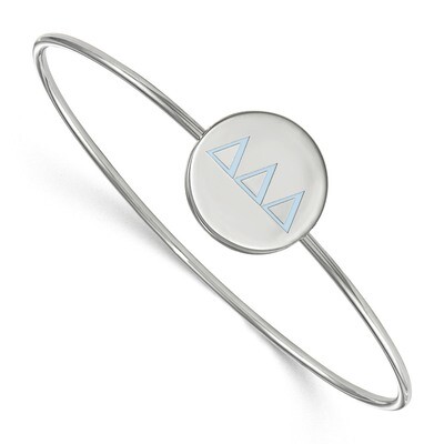 Delta Delta Delta Enameled Slip-on Bangle Sterling Silver SS023DDD-6, MPN: SS023DDD-6, 191101100642