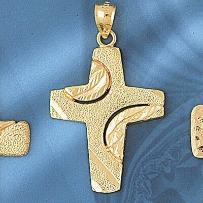 Dazzlers Jewelry Cross Pendant Necklace Charm Bracelet in Yellow, White or Rose Gold 8087, MPN: DZ-…