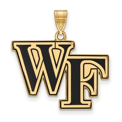 Wake Forest University Large Enamel Pendant Gold-plated Silver GP026WFU, MPN: GP026WFU, 886774930404