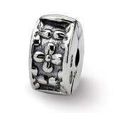 Floral Clip Bead - Sterling Silver QRS716, MPN: QRS716, 883957726953