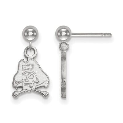 East Carolina University Earring Dangle Ball 14k White Gold 4W010ECU, MPN: 4W010ECU, 886774837703