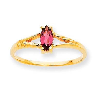 Polished Geniune Pink Tourmaline Birthstone Ring 10k Gold 10XBR187, MPN: 10XBR187, 191101091490